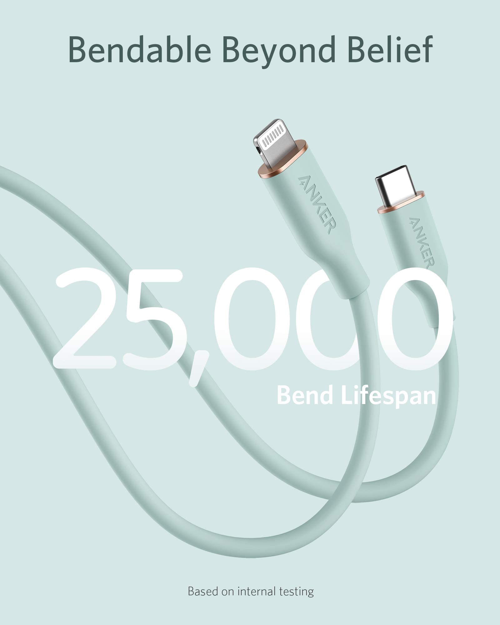 Refurbished Anker 641 USB-C to Lightning Cable (Flow, Silicone)