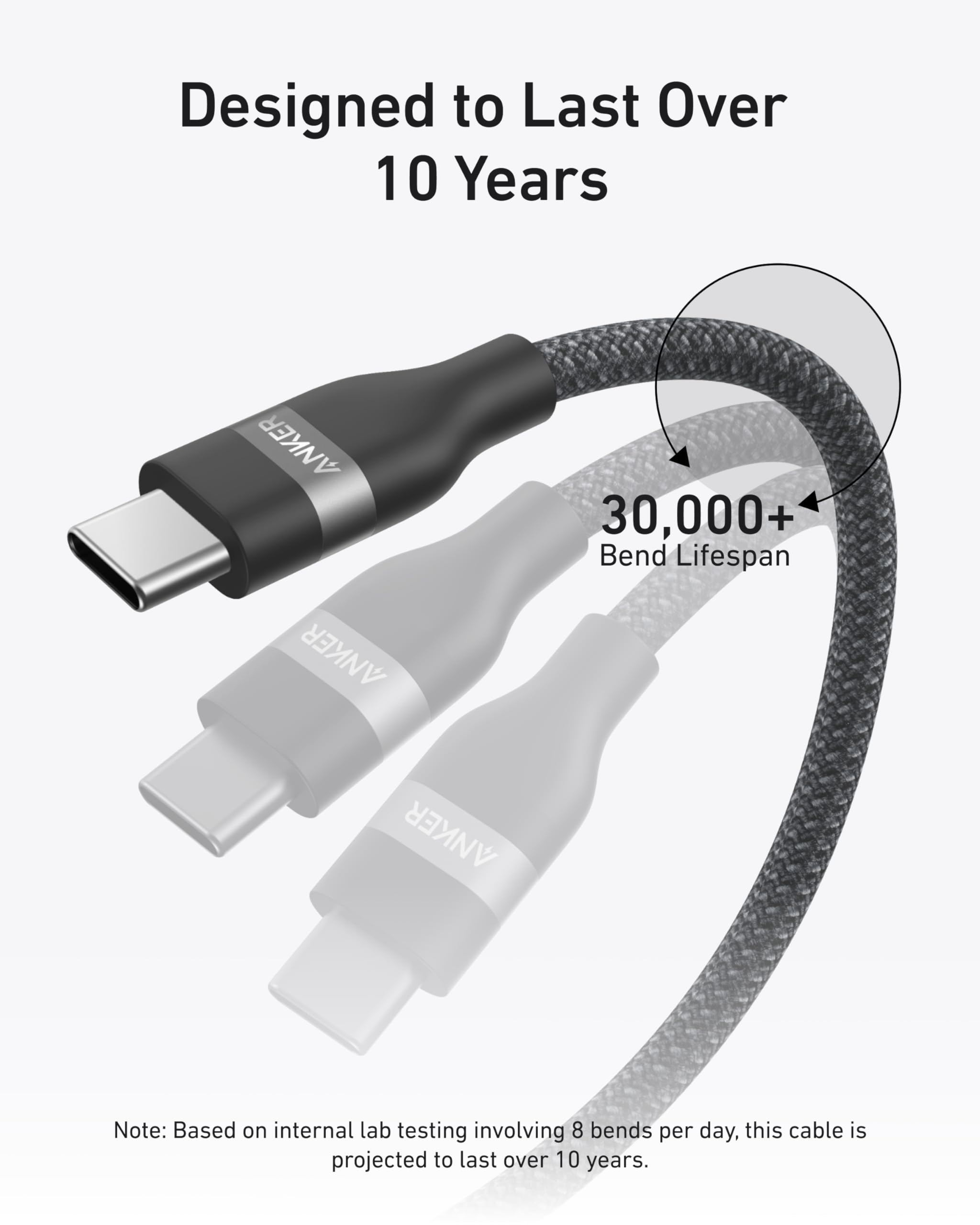 Anker Laptop Power Bank (25K, 165W, Built-In and Retractable Cables) and Anker USB-C to USB-C Cable (6 ft, 240W, Upcycled-Braided)