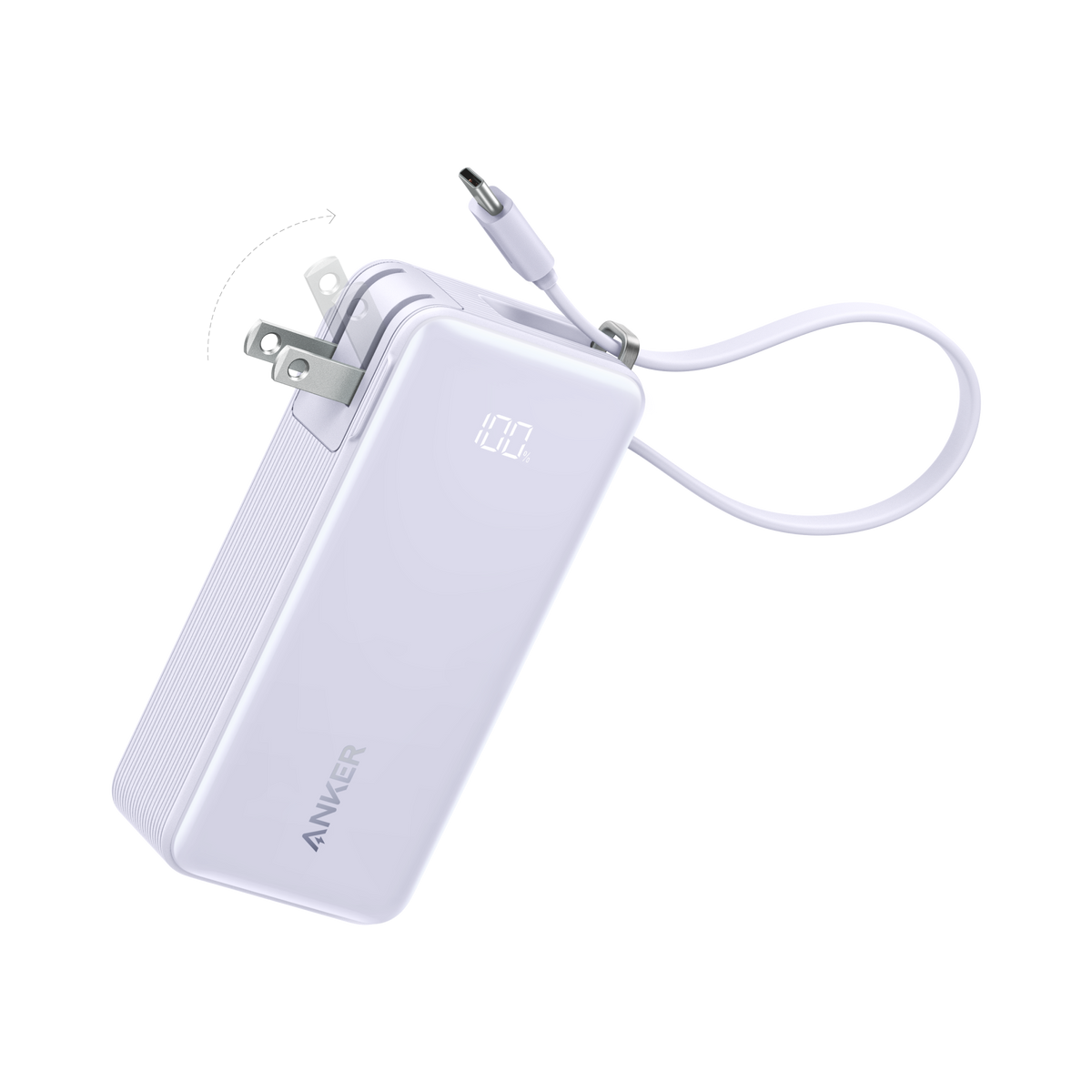 Power Bank (10K, Fusion, Built-In Cable)