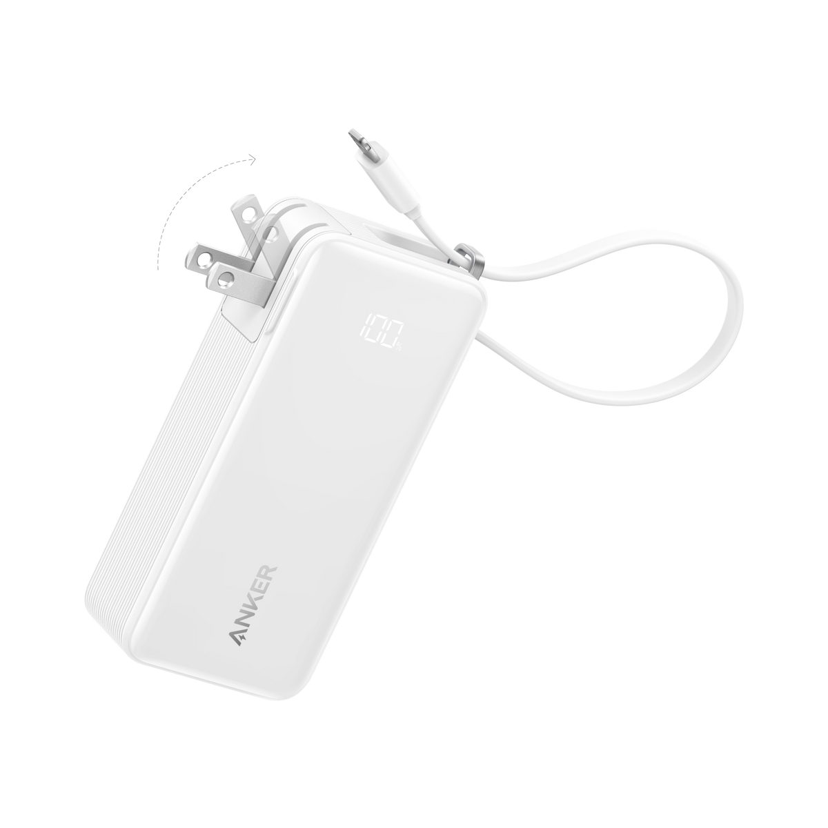 Power Bank (10K, Fusion, Built-In Cable)