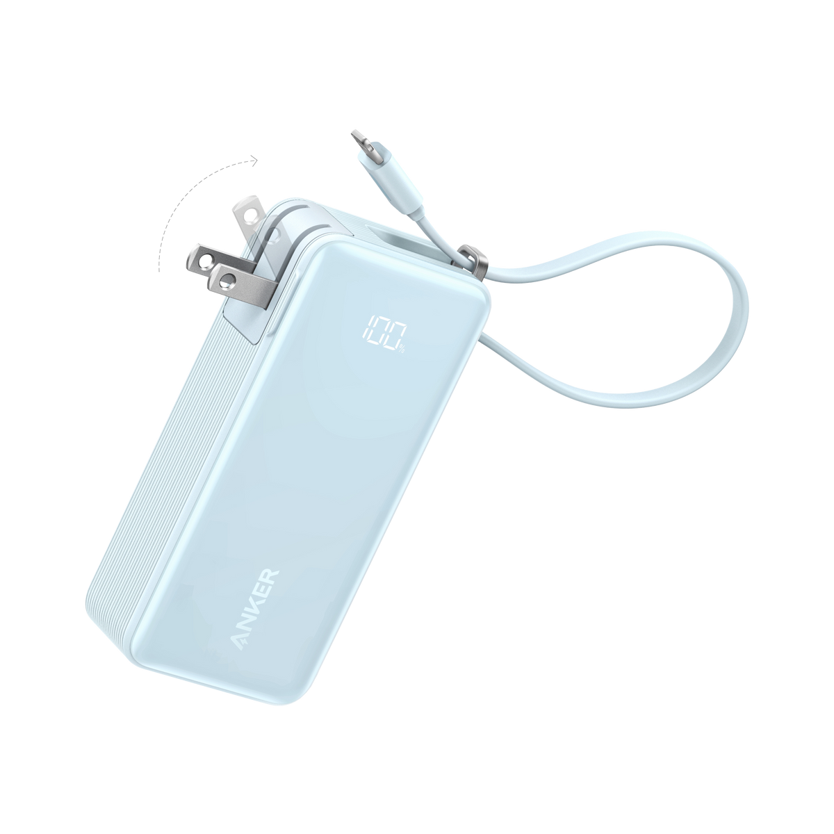 Power Bank (10K, Fusion, Built-In Cable)