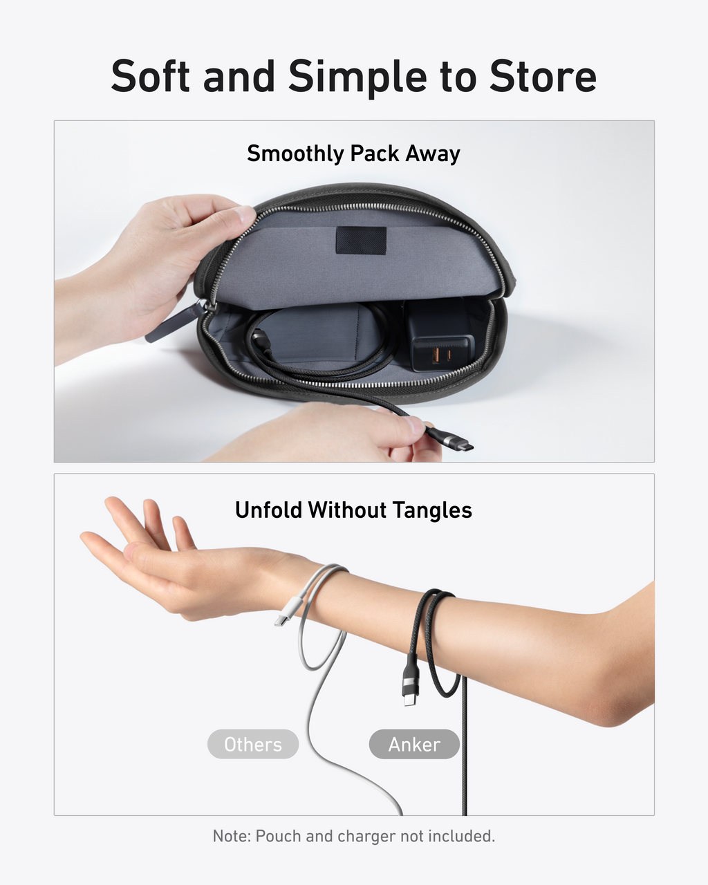 Anker Laptop Power Bank (25K, 165W, Built-In and Retractable Cables) and Anker USB-C to USB-C Cable (6 ft, 240W, Upcycled-Braided)