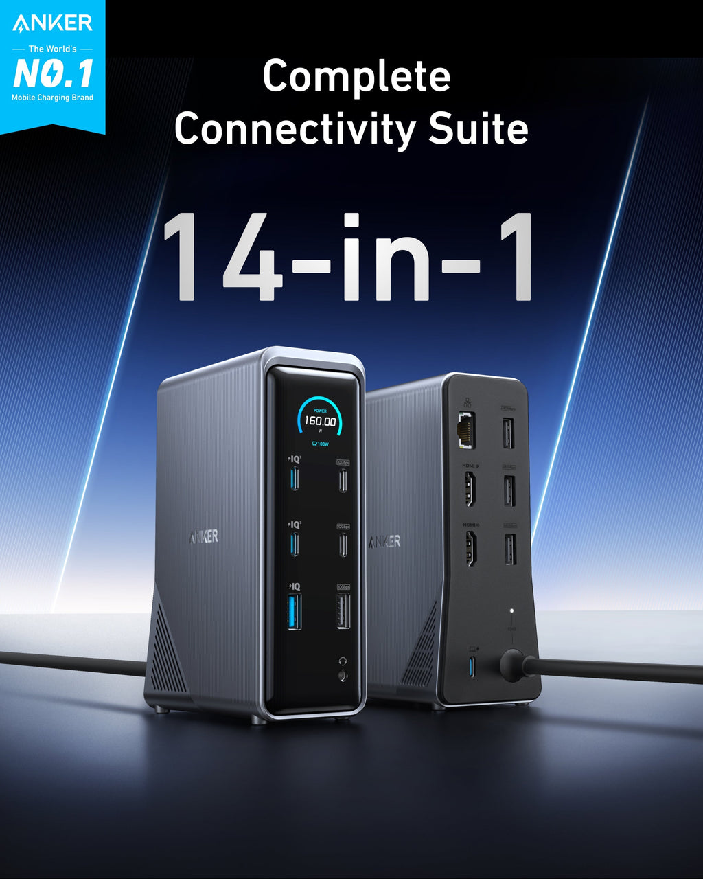 Anker Prime Charging Docking Station with 240W USB-C to USB-C Cable