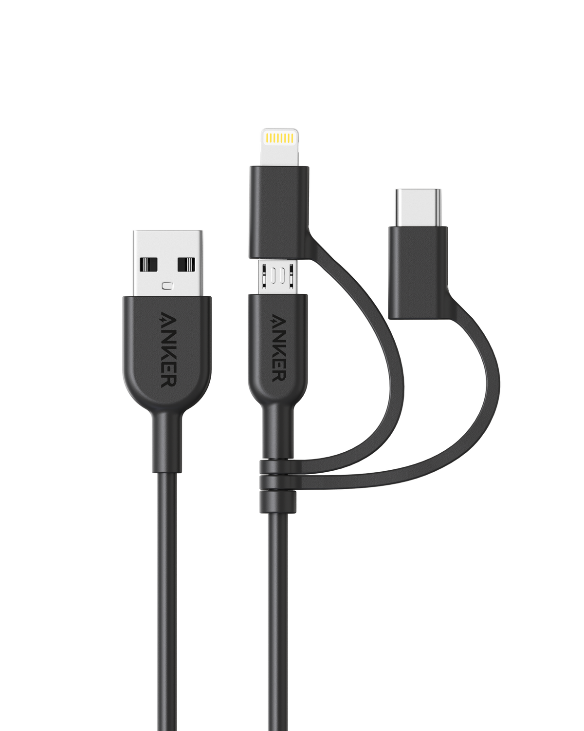 321 USB-A to Lightning Cable (3 ft 3-in-1)