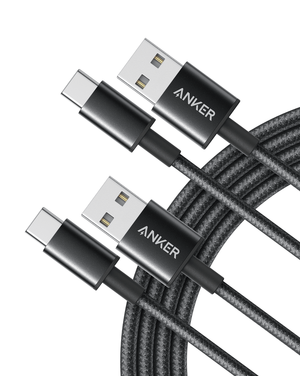 Anker Premium Nylon USB-C to USB-A Cable (2-Pack)