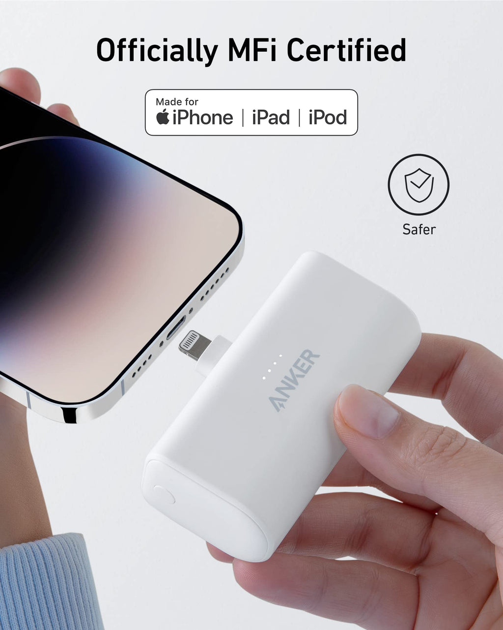 Anker charger connecting with MFi certification for iPhone