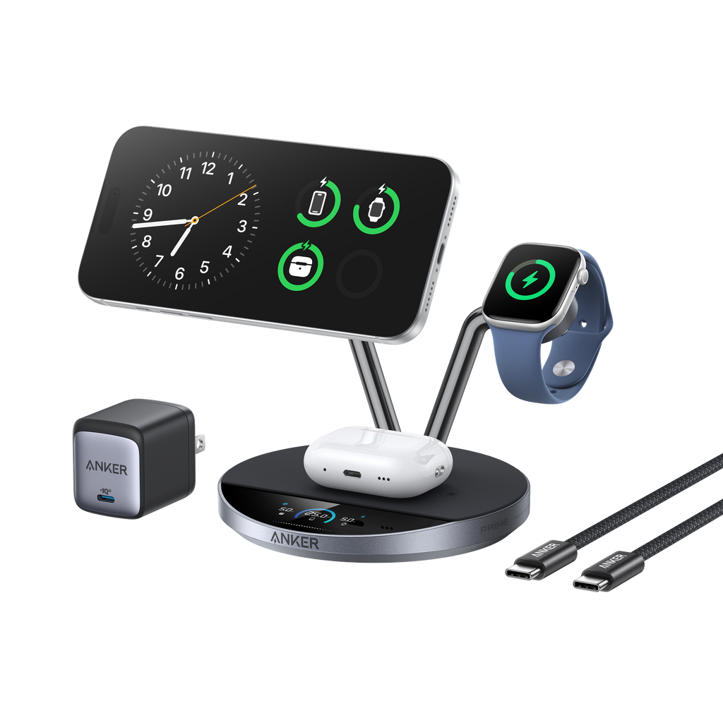Anker Prime Wireless Charging Station (3-in-1, MagGo, AirCool, Dock Stand)