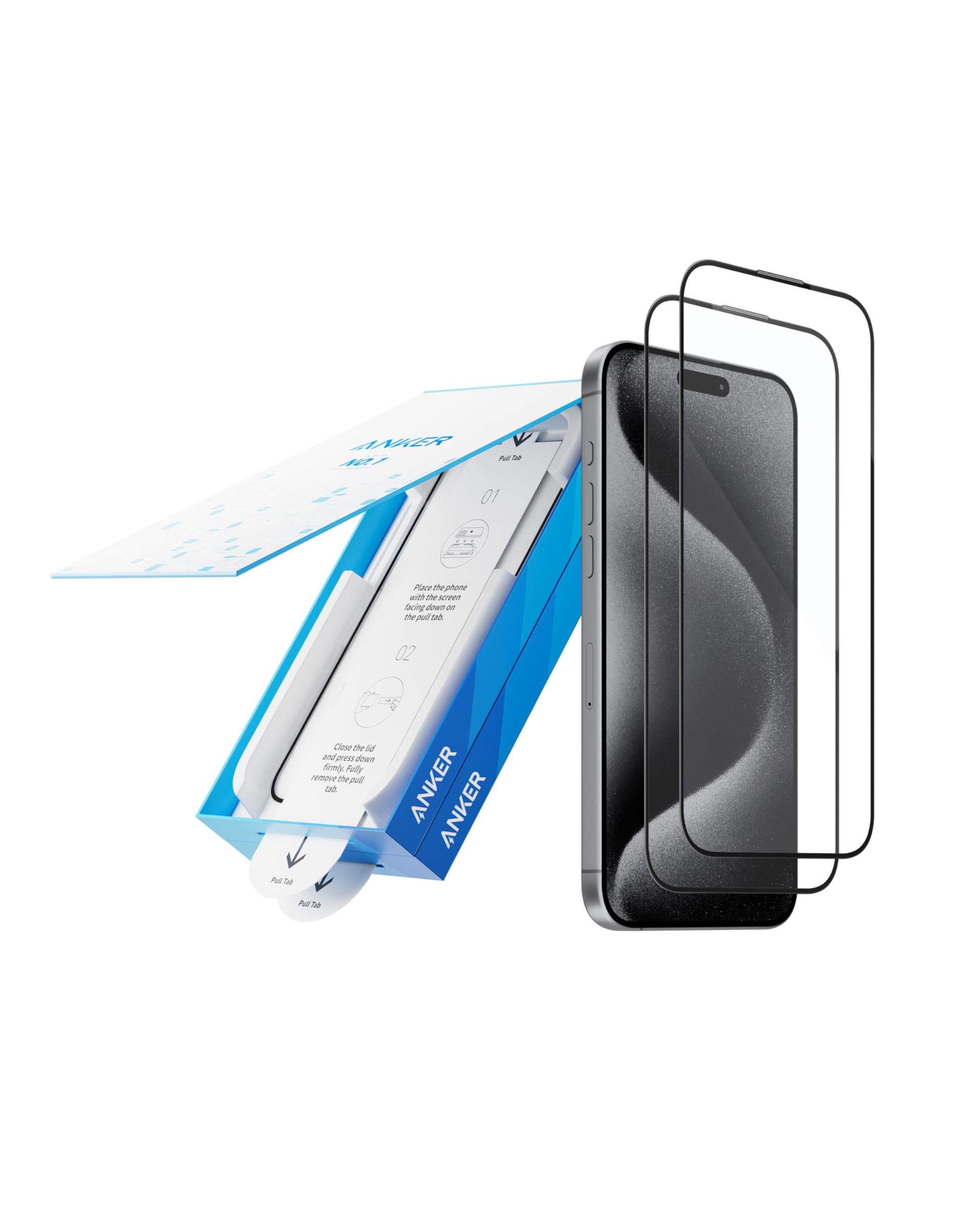 Anker Screen Protector Kit (Aerospace-Grade Glass, 2-Pack)