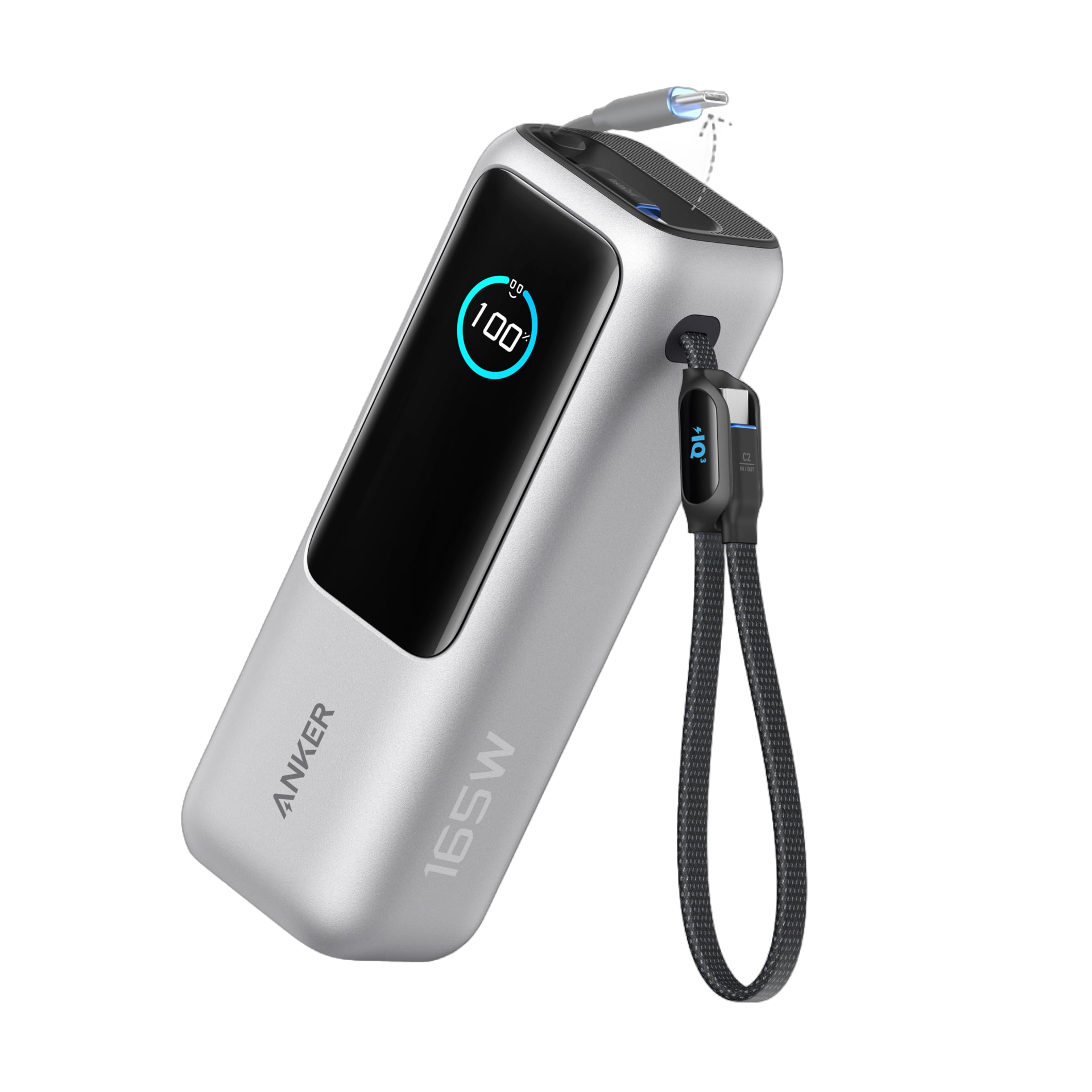 Anker Laptop Power Bank (25K, 165W, Built-In and Retractable Cables) | Customizable